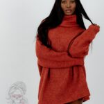 Sweter golf oversize Haat ceglany