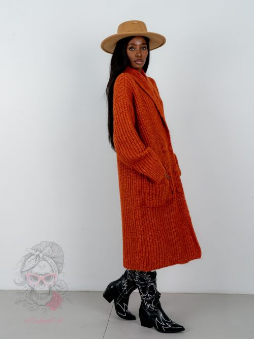 Kardigan premium Otto pomarańczowy