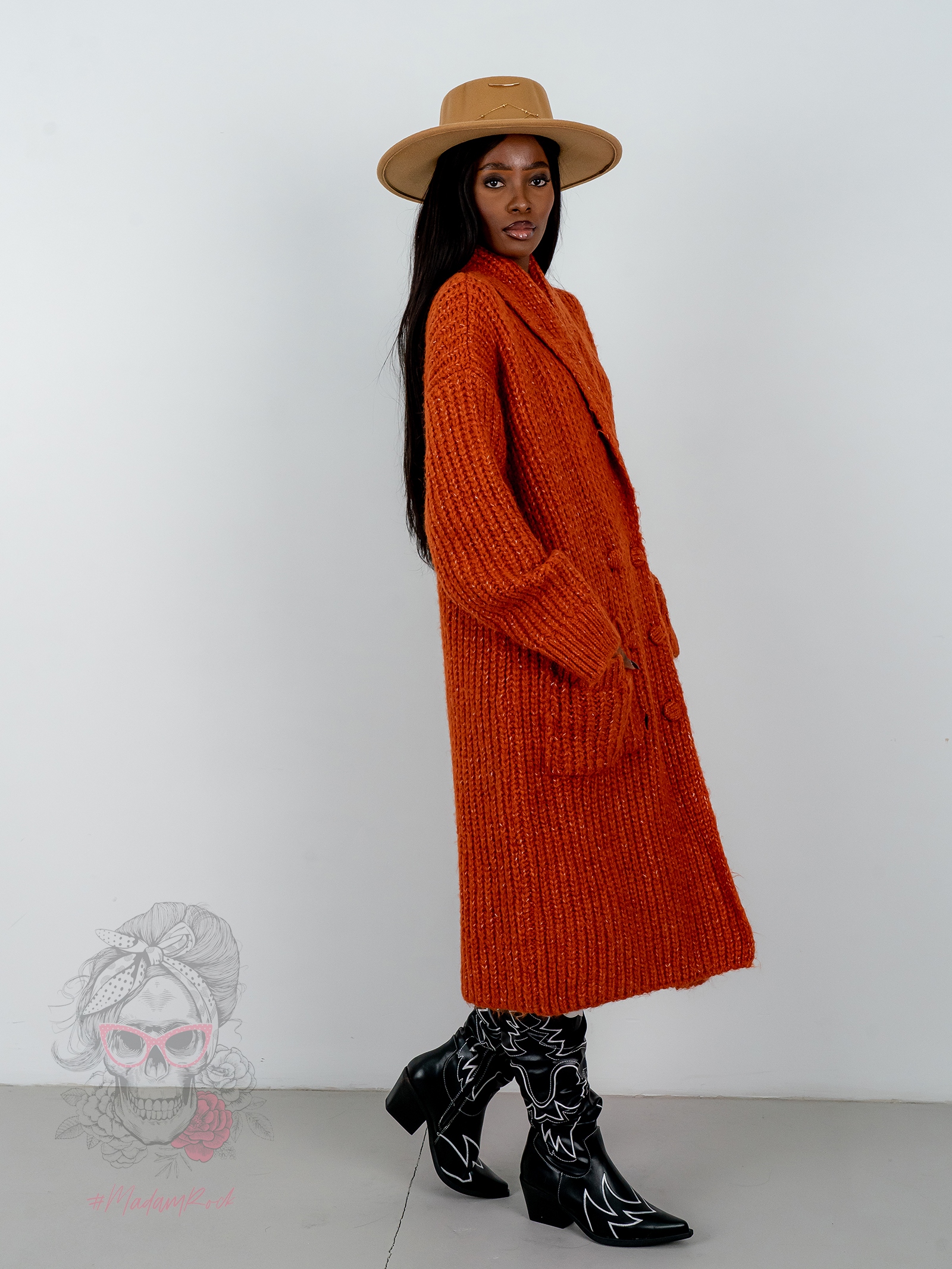 Kardigan premium Otto pomarańczowy