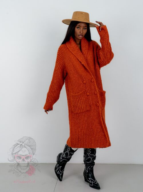 Kardigan premium Otto pomarańczowy