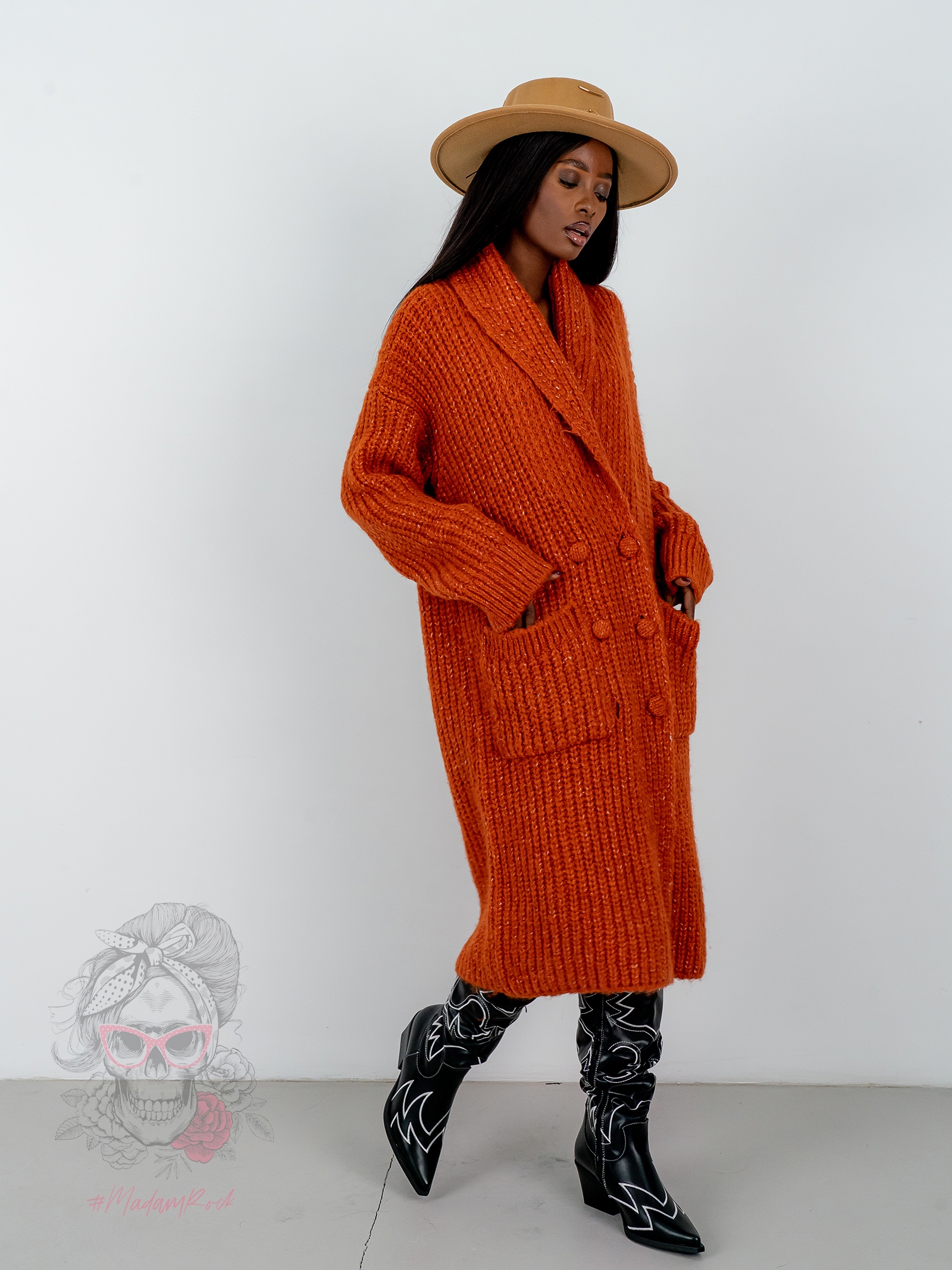 Kardigan premium Otto pomarańczowy