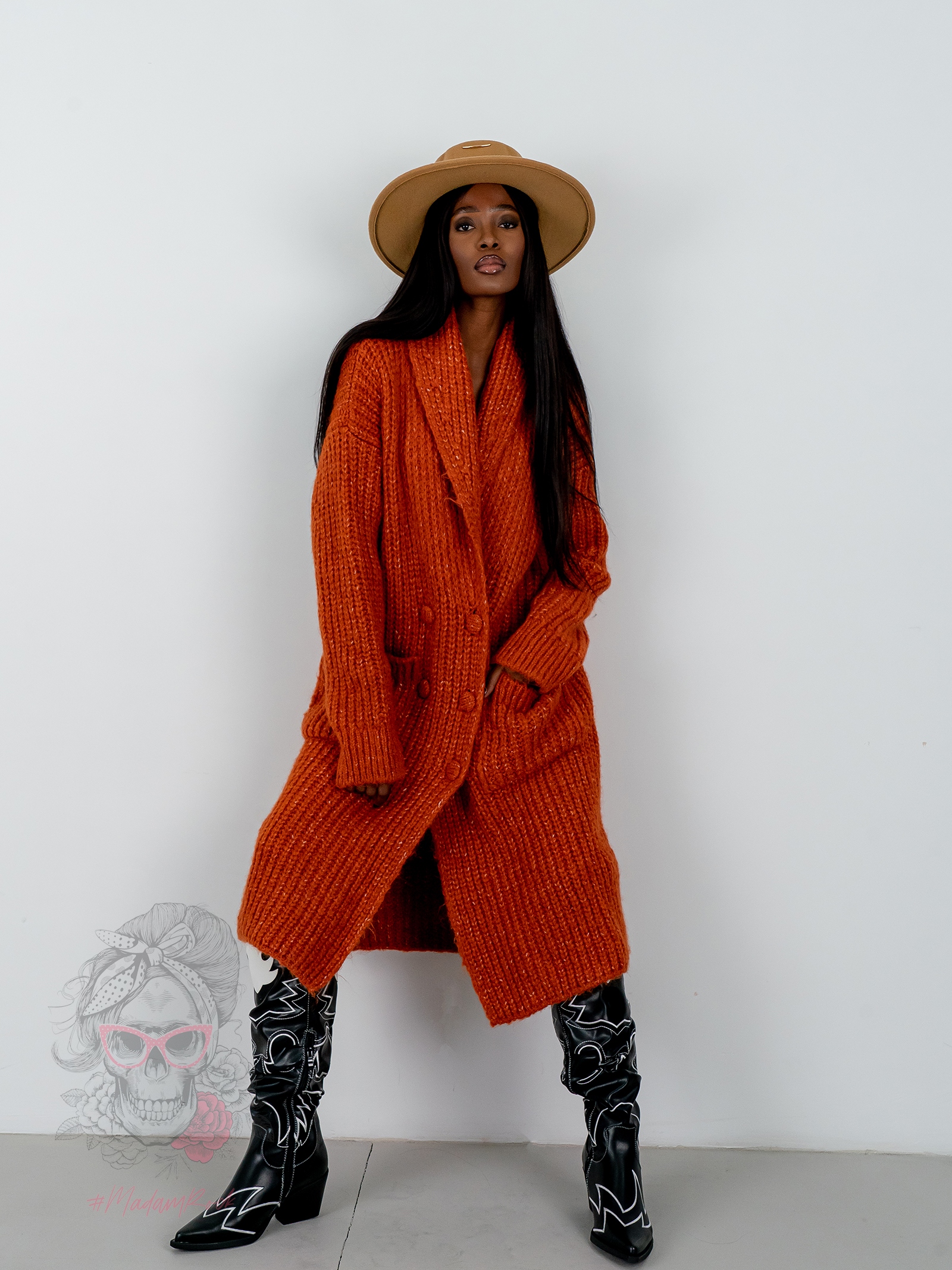 Kardigan premium Otto pomarańczowy