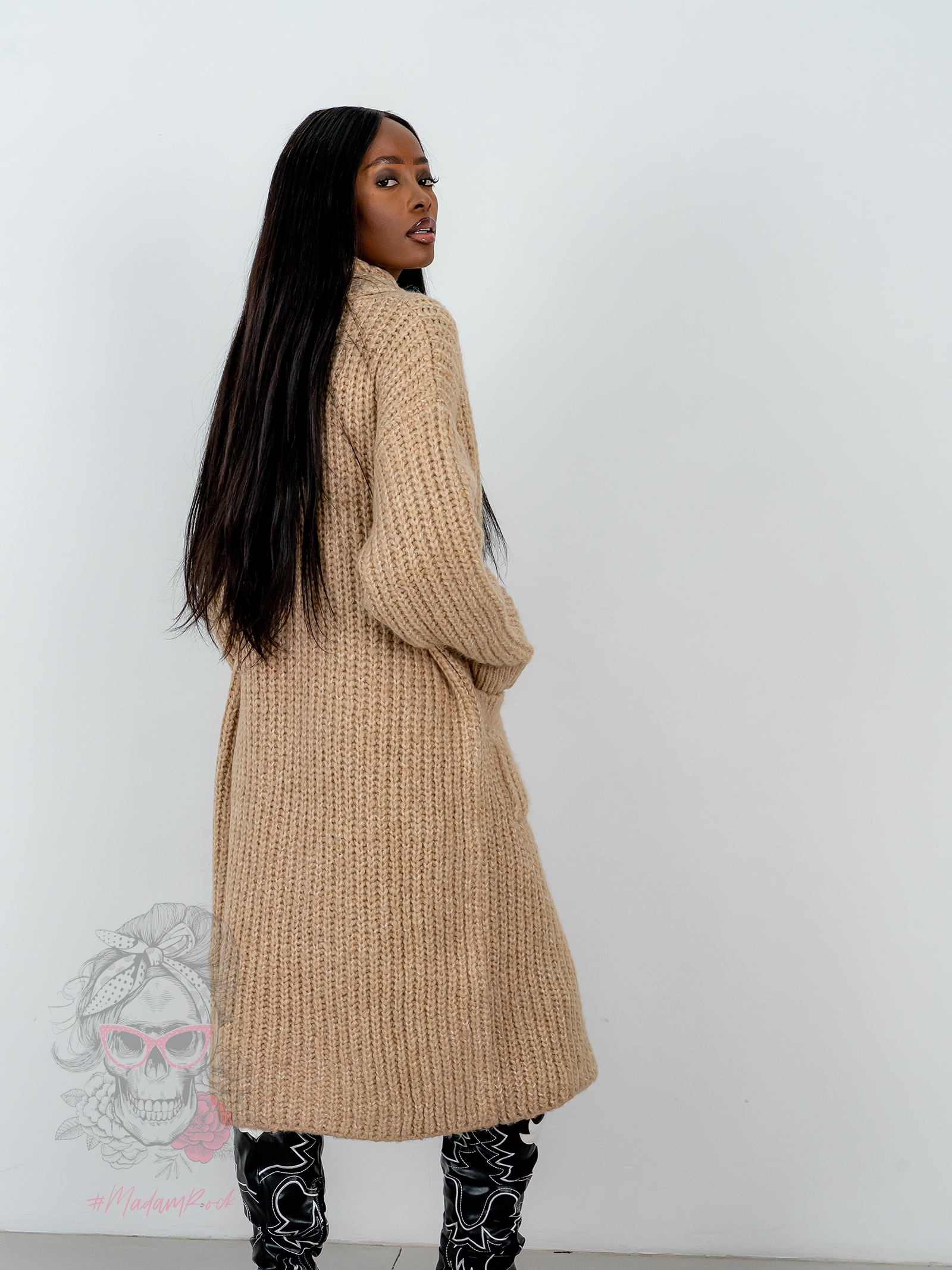 Kardigan premium Otto beżowy Kardigan premium Otto beżowy