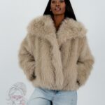 Kurtka futrzana Wolero cappuccino