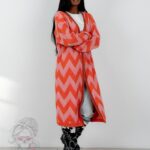 Kardigan kolorowy MiSunny pomarańczowy