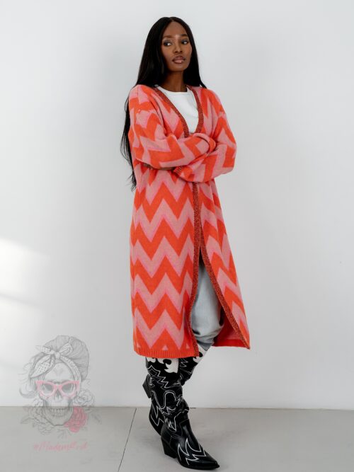 Kardigan kolorowy MiSunny pomarańczowy