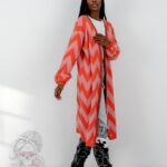 Kardigan kolorowy MiSunny pomarańczowy