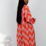 Kardigan kolorowy MiSunny pomarańczowy