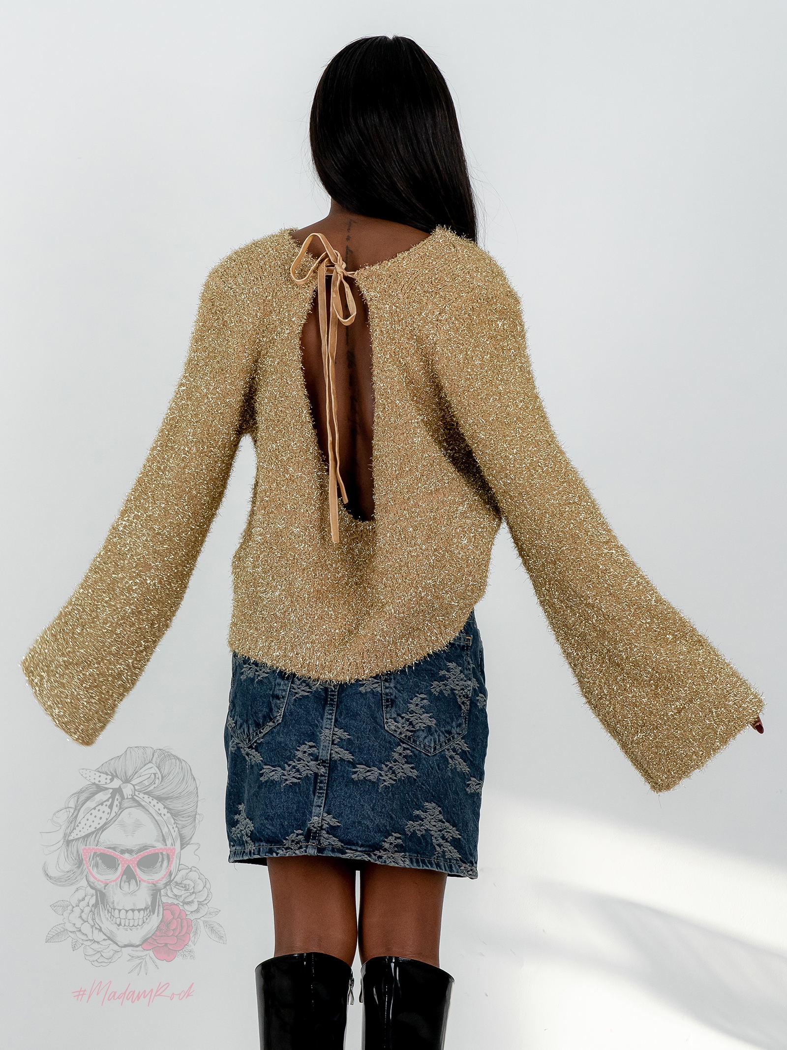 Sweter świąteczny Blisst złoty