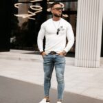 Bluza męska z nadrukiem misia Tinos Ola Voga ecru