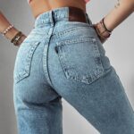 Spodnie jeansowe slim Yale Ola Voga niebieskie