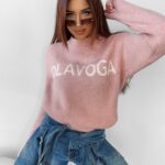 Sweter oversize Coffee Ola Voga pudrowy