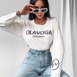 Sweter krótki Kasumi Ola Voga ecru