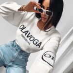 Sweter krótki Kasumi Ola Voga ecru