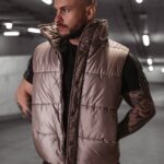Kamizelka męska PUFFER MEN OLAVOGA beżowa