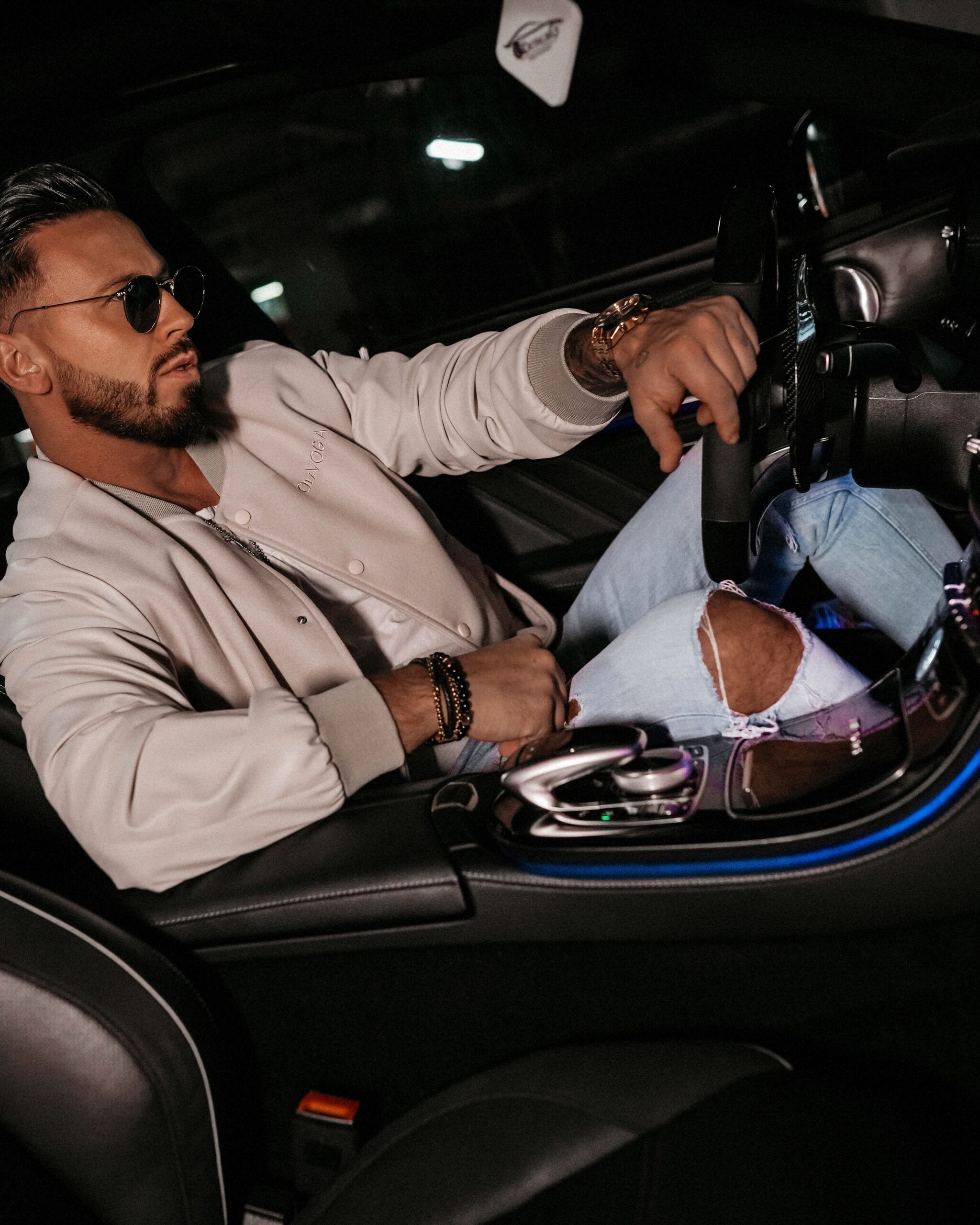 Kurtka męska bomberka Blank Ola Voga beżowa Kurtka męska bomberka Blank Ola Voga beżowa