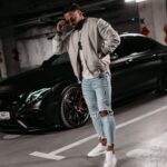 Kurtka męska bomberka Blank Ola Voga beżowa