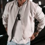 Kurtka męska bomberka Blank Ola Voga beżowa