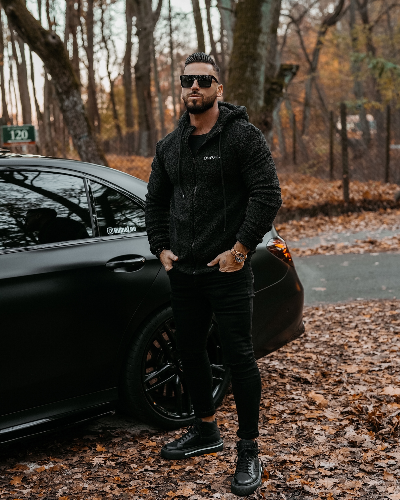 Bluza męska baranek DEROS OLAVOGA czarna Bluza męska baranek DEROS OLAVOGA czarna