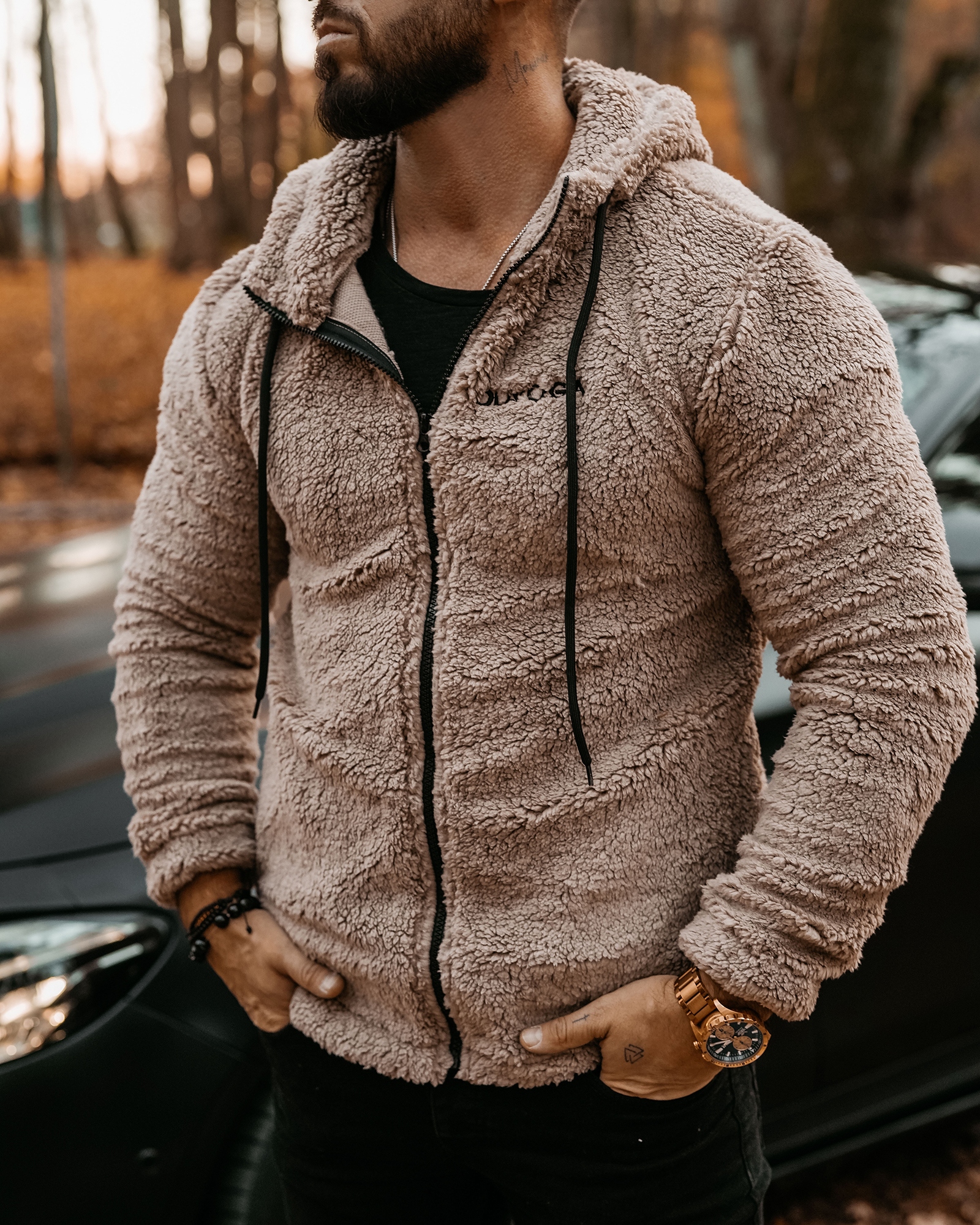 Bluza męska baranek DEROS OLAVOGA beżowa