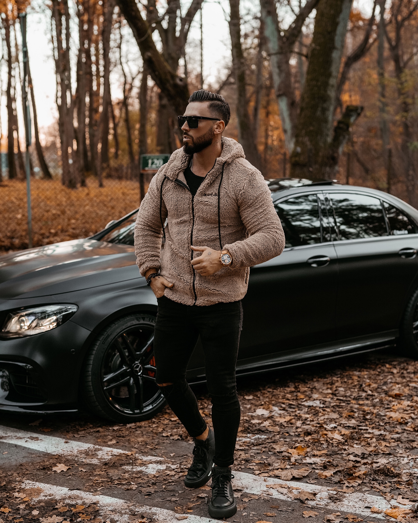 Bluza męska baranek DEROS OLAVOGA beżowa