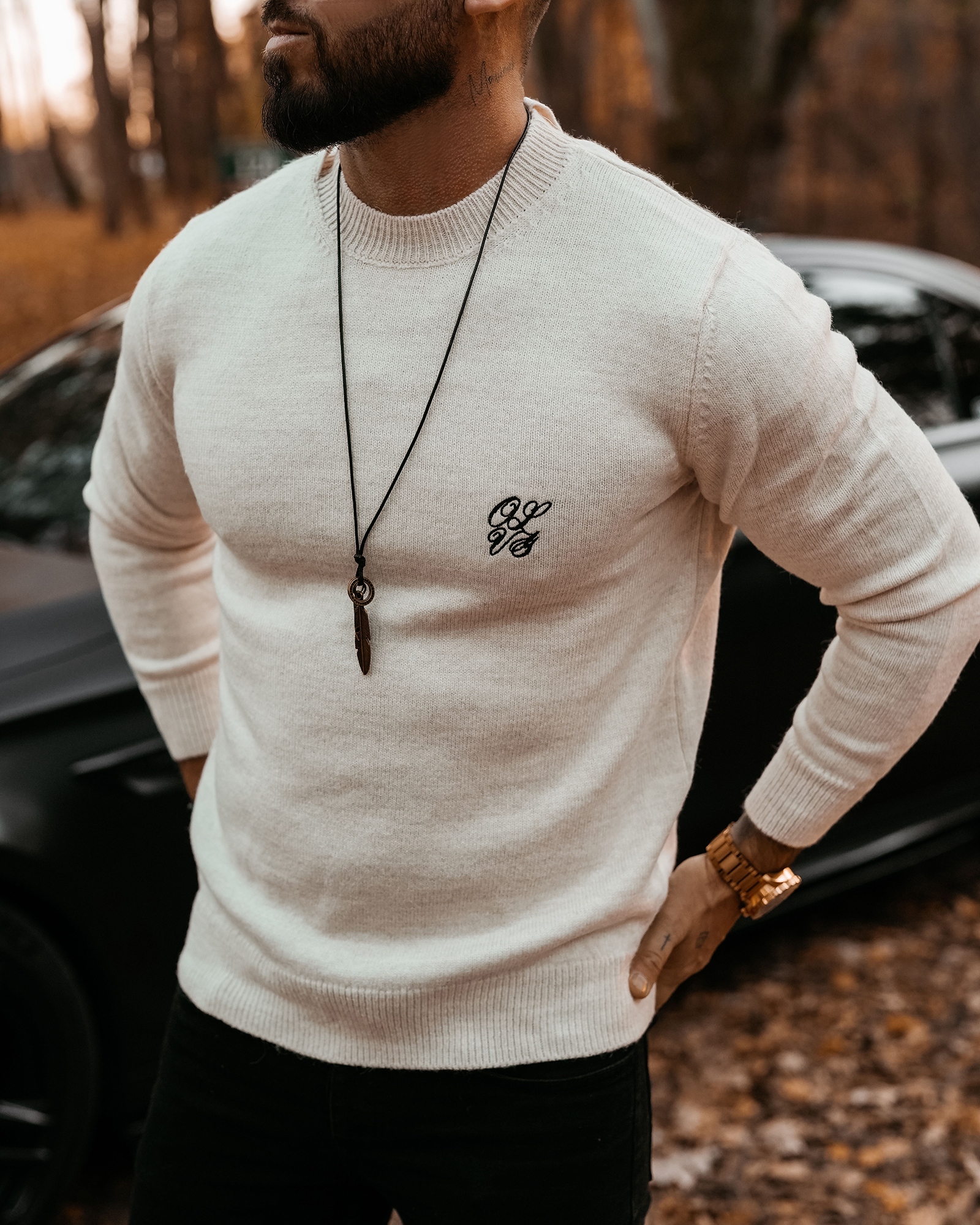 Sweter męski SAIMA OLAVOGA beżowy