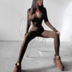 Kombinezon modelujący STRETCHY OLAVOGA brązowy