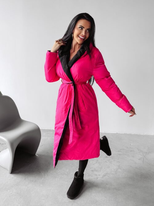 Kurtka dwustronna MARYLIN OLAVOGA czarny-n.róż