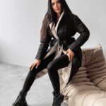 Kurtka dwustronna MARYLIN OLAVOGA czarny-beż