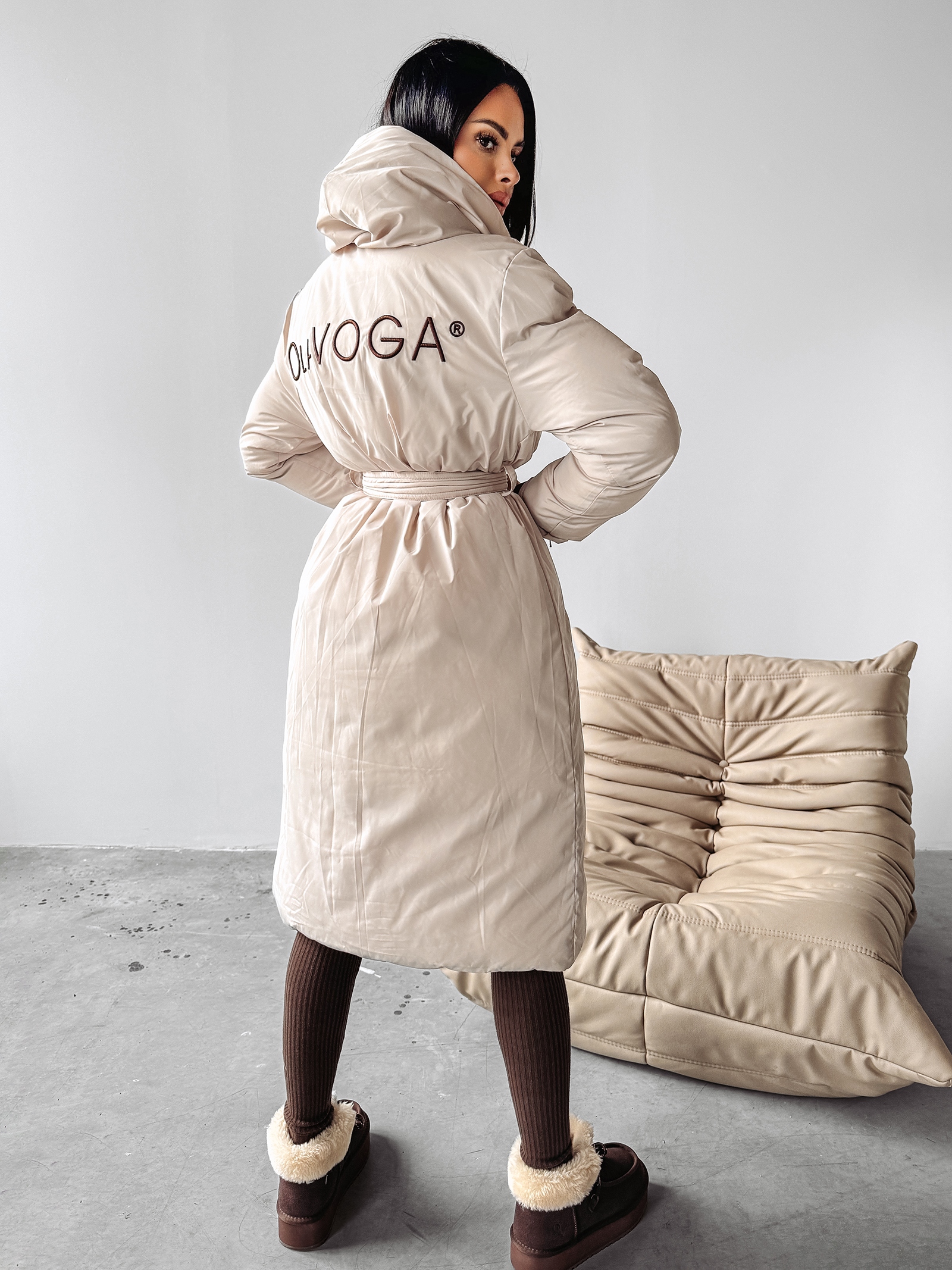 Kurtka dwustronna MARYLIN OLAVOGA brąz-beż Kurtka dwustronna MARYLIN OLAVOGA brąz-beż