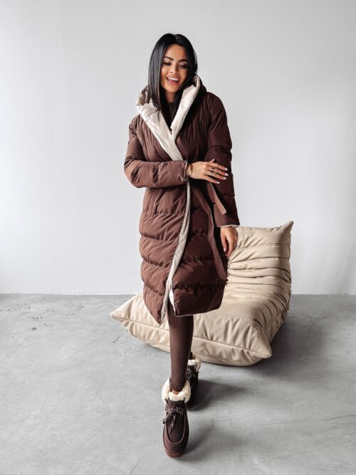 Kurtka dwustronna MARYLIN OLAVOGA brąz-beż