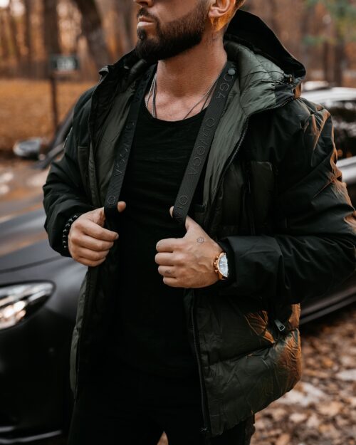 Kurtka męska z kapturem OLIVER OLAVOGA khaki