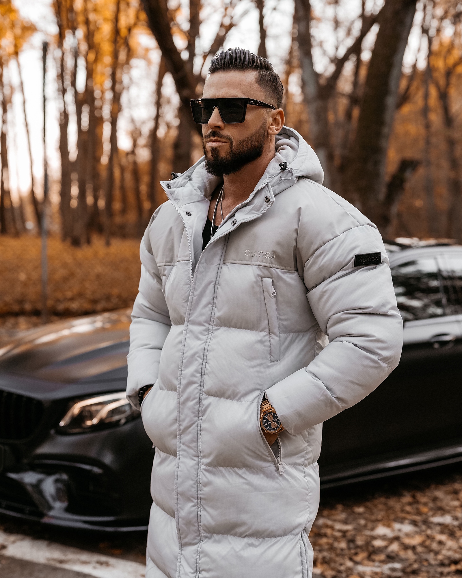 Kurtka pikowana męska PHILADELPHIA OLAVOGA szara Kurtka pikowana męska PHILADELPHIA OLAVOGA szara