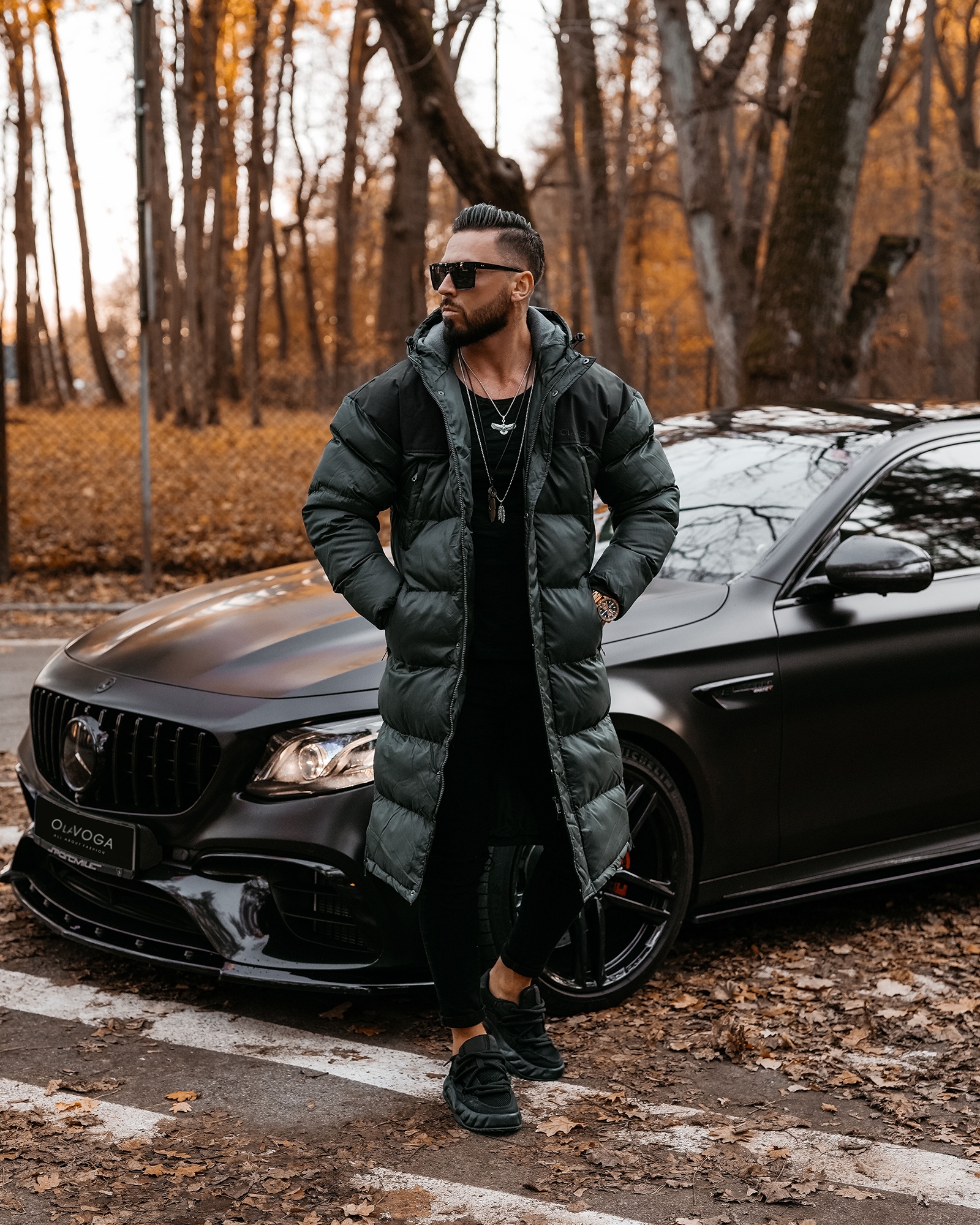 Kurtka pikowana męska PHILADELPHIA OLAVOGA grafitowa