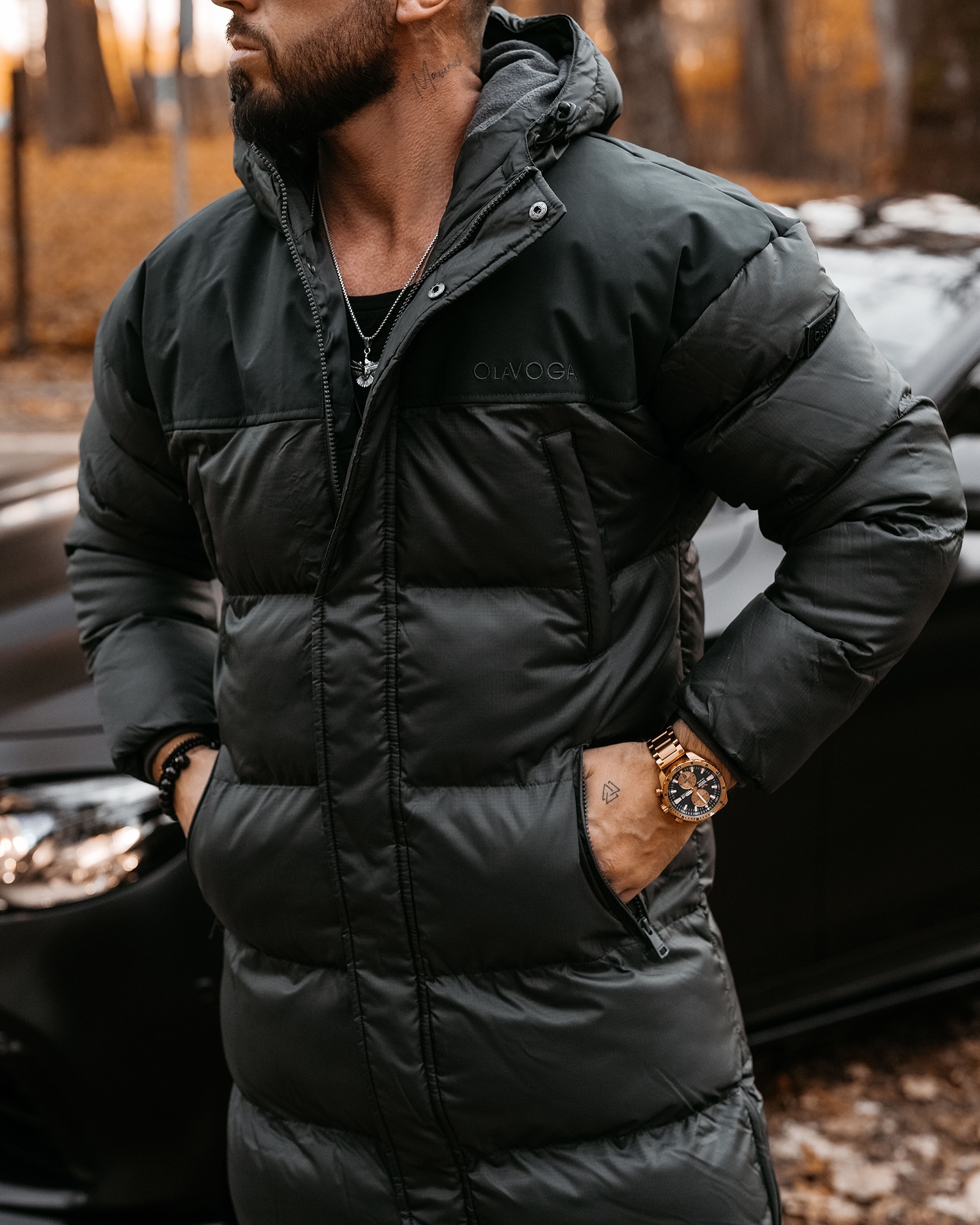 Kurtka pikowana męska PHILADELPHIA OLAVOGA grafitowa Kurtka pikowana męska PHILADELPHIA OLAVOGA grafitowa