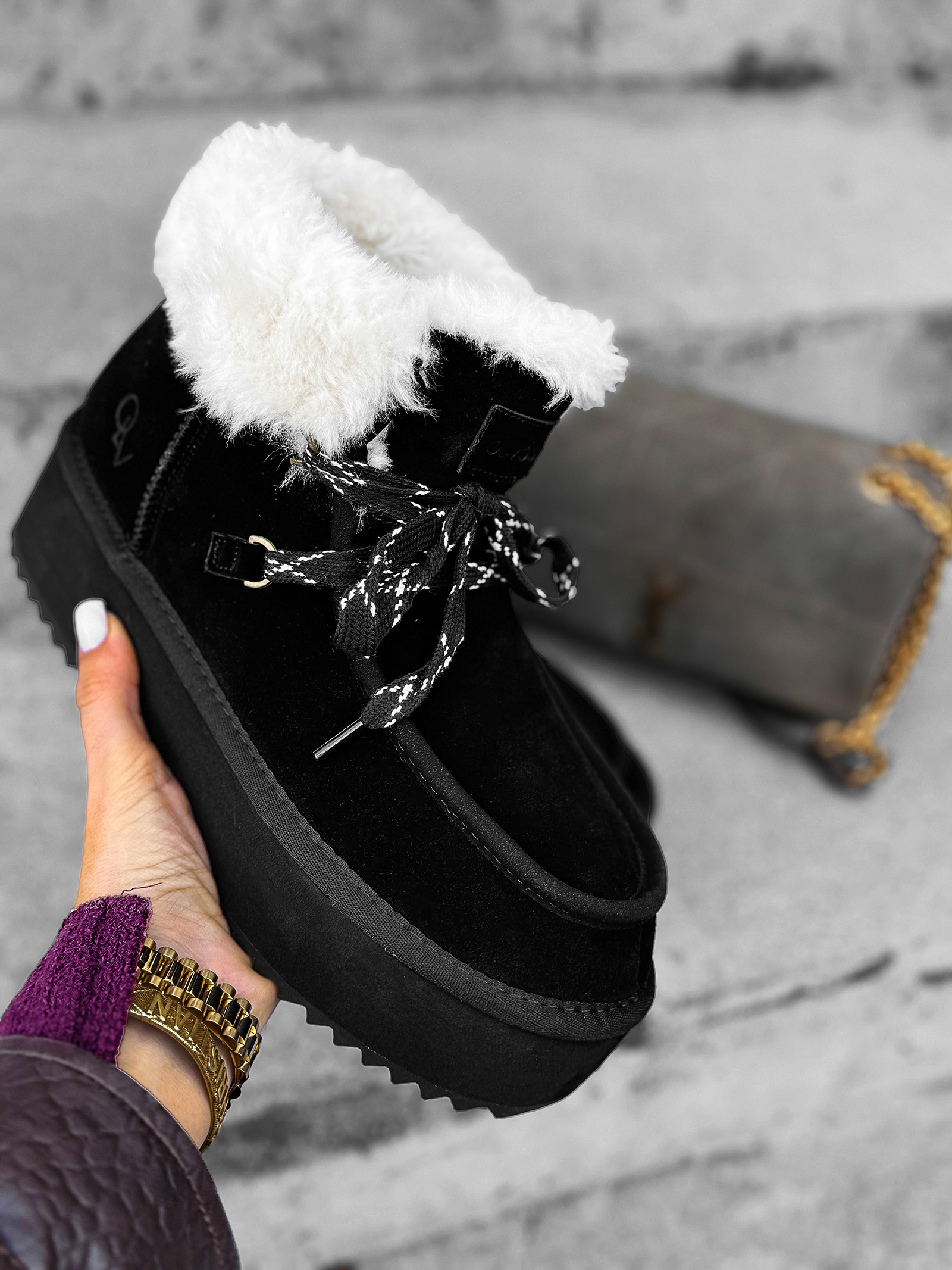 Buty śniegowce damskie VITTY OLAVOGA czarne