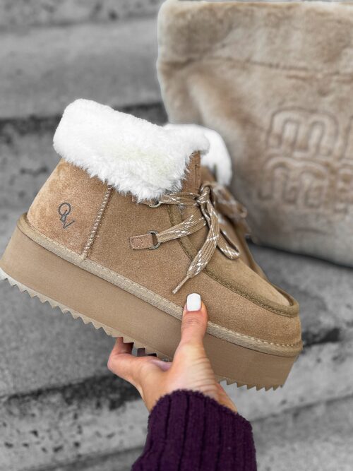 Buty śniegowce damskie VITTY OLAVOGA karmelowe