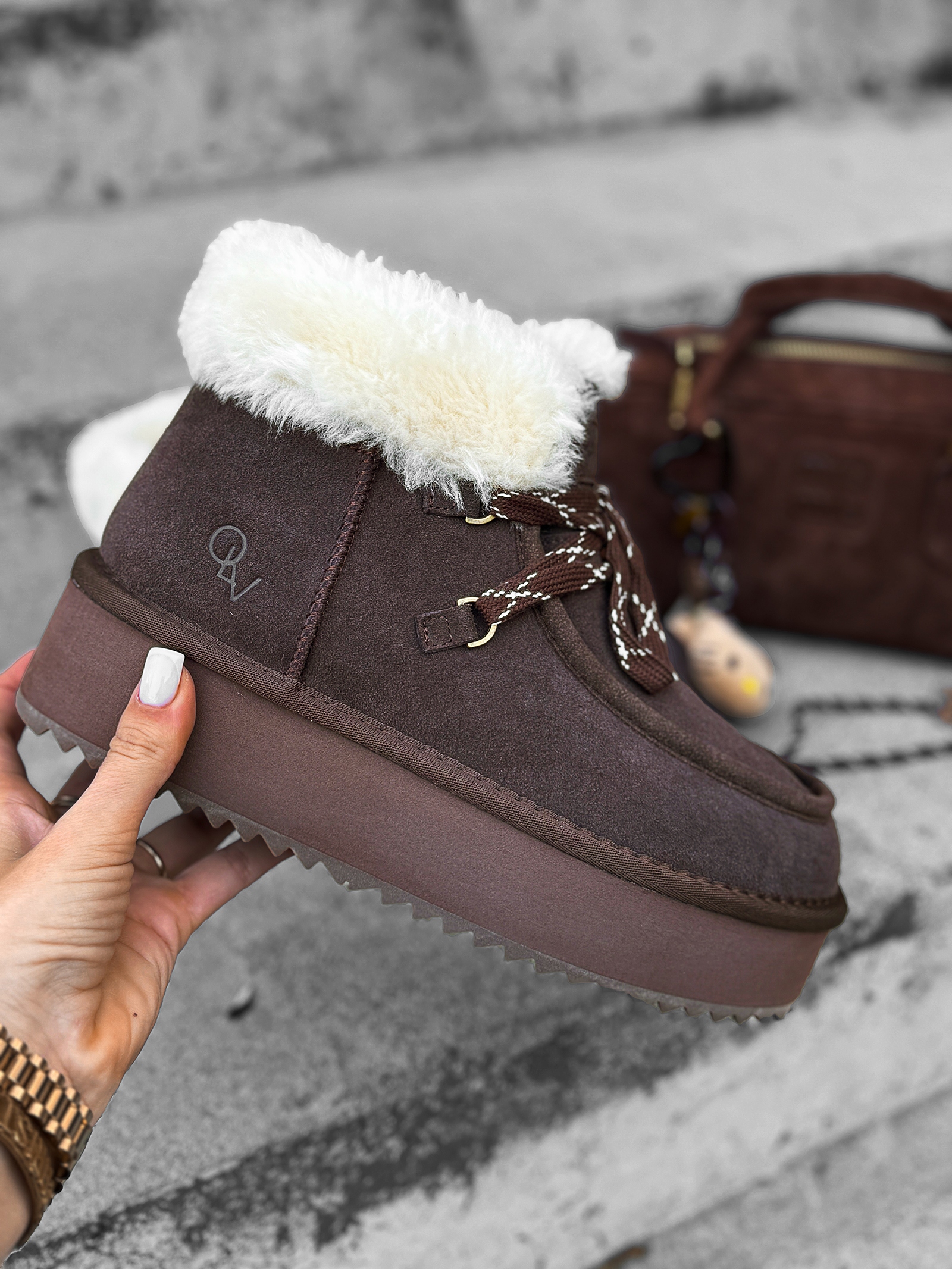 Buty śniegowce damskie VITTY OLAVOGA brązowe