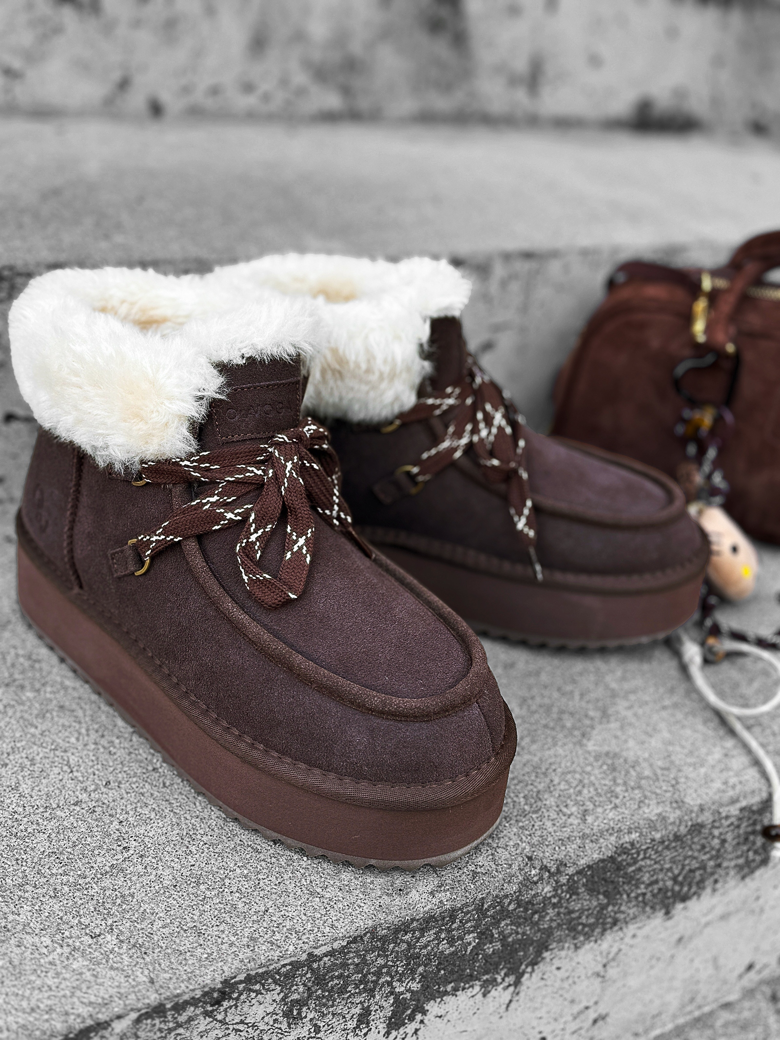 Buty śniegowce damskie VITTY OLAVOGA brązowe Buty śniegowce damskie VITTY OLAVOGA brązowe