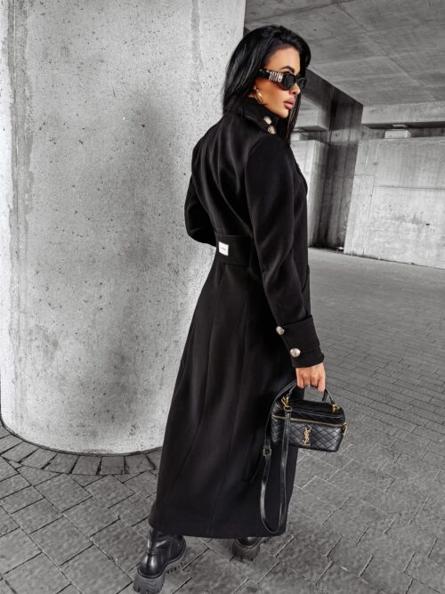 PRZEDSPRZEDAŻ Płaszcz elegancki damski RUE OLAVOGA czarny