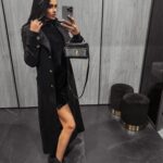 PRZEDSPRZEDAŻ Płaszcz elegancki damski RUE OLAVOGA czarny