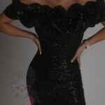 Sukienka cekinowa mini NB Babelina czarna