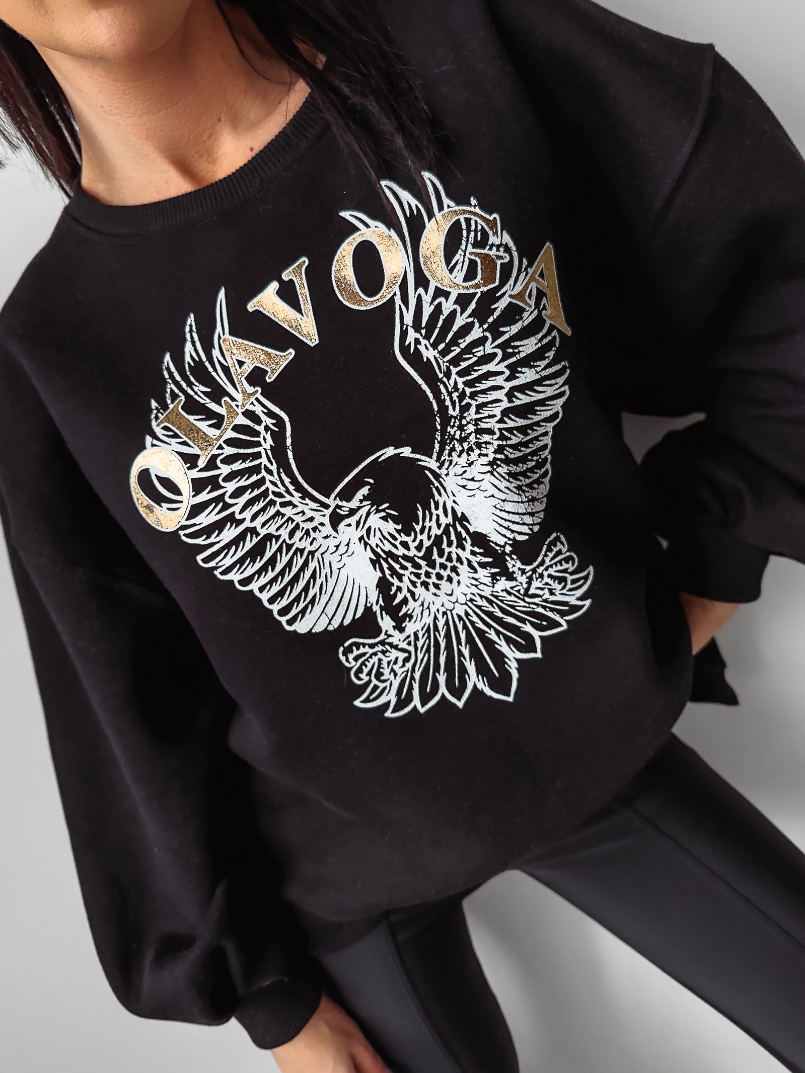 Bluza oversize Freedom Ola Voga czarna Bluza oversize Freedom Ola Voga czarna