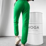 Spodnie sportowe dzianinowe Ambros Ola Voga zielone