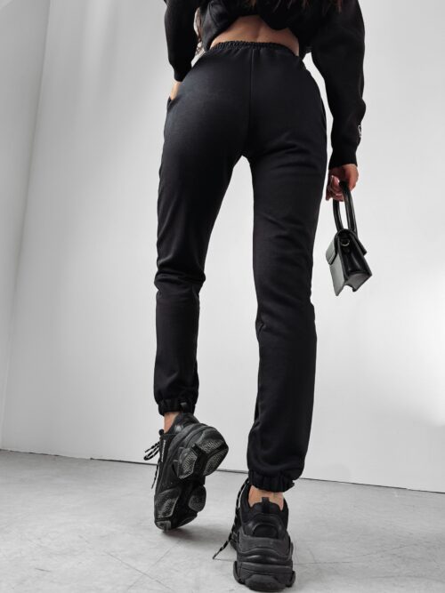 Spodnie z przeszyciami Japan Ola Voga czarne