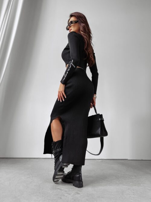 Komplet prążkowany Candi Ola Voga czarna