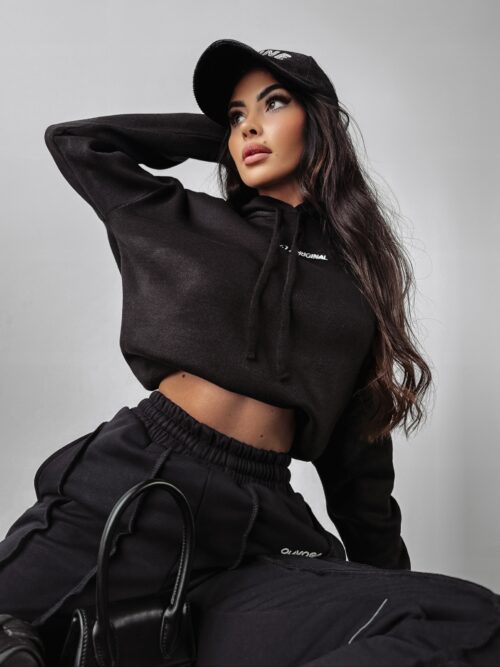 Bluza sweter z kapturem Edlin Ola Voga czarna