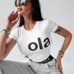 T-shirt dopasowany Estera Ola Voga biały