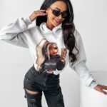 Bluza z kapturem Megan Ola Voga szara