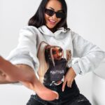 Bluza z kapturem Megan Ola Voga szara